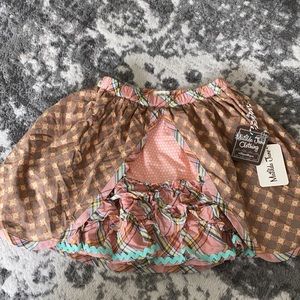 Matilda Jane Pecan Sandy Skirt Sz 8 NWT!